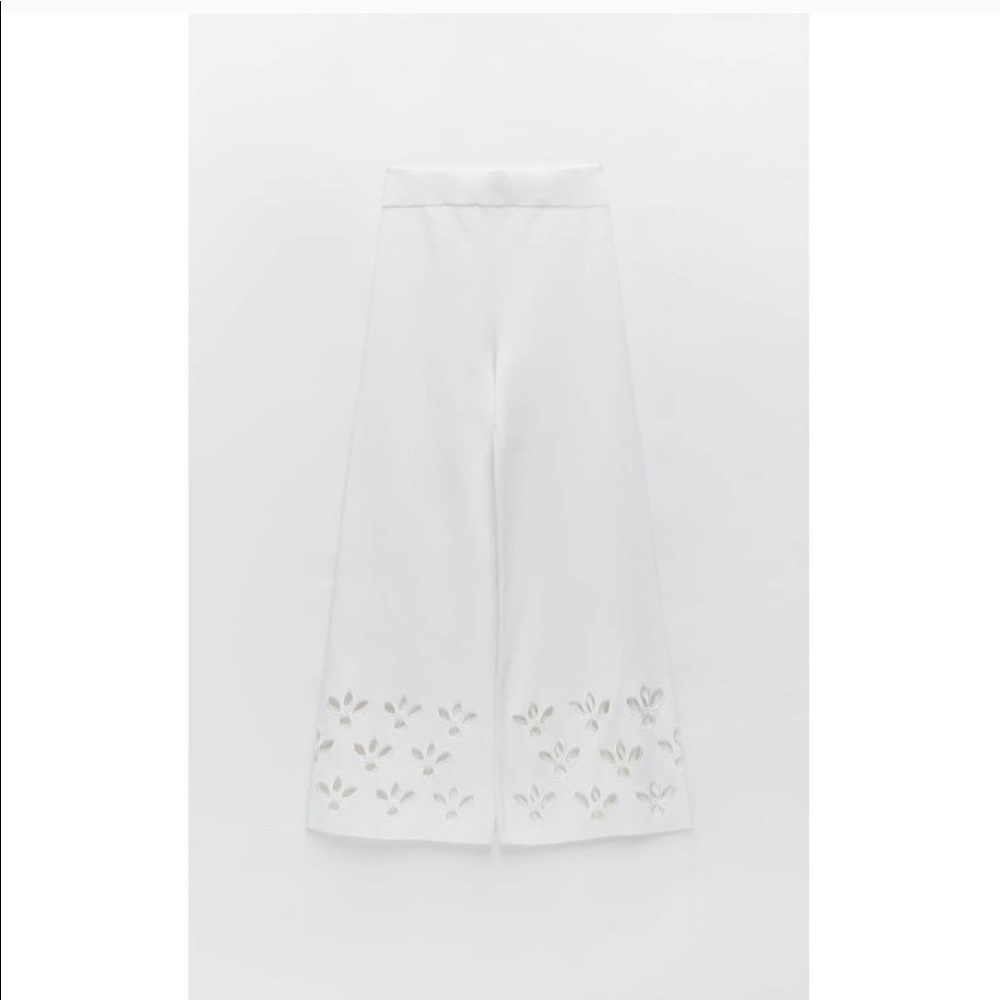 Looking for- Zara white eyelet knit pants
